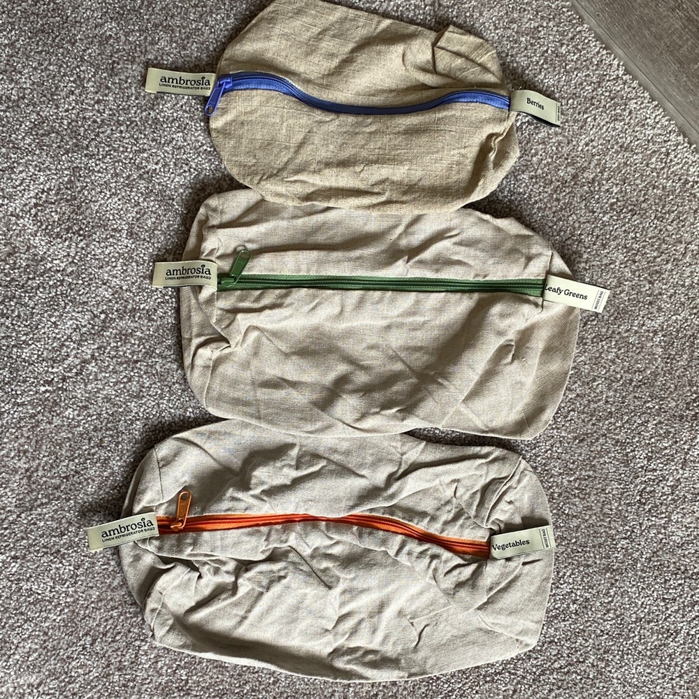 Beige Food Storage Bags Set